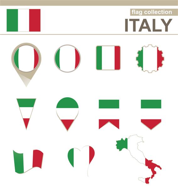 مجموعه پرچم ایتالیا 12 نسخه