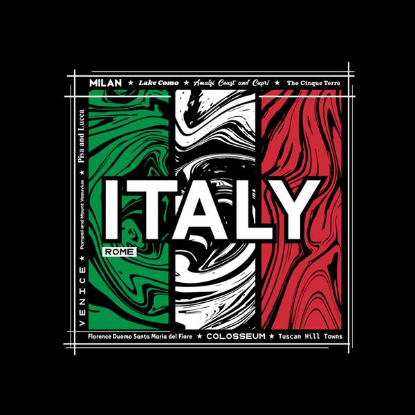 تصویر برداری طرح تی شرت ایتالیا