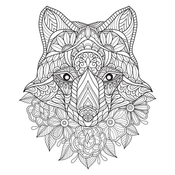 تصویر طراحی شده با دست از گرگ و گل