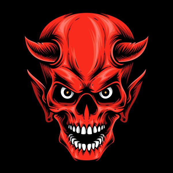 لوگوی جمجمه شیطان سرخ