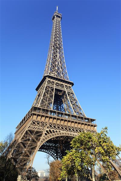 برج و درختان معروف ایفل در پاریس