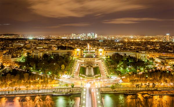 کاخ شالو تروکادرو و لا دفاع از برج ایفل در پاریس
