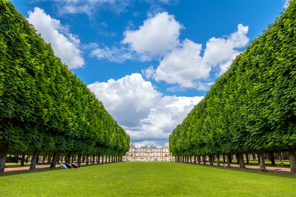 فرانسه تابستان پاریس کوچه باغ لوکزامبورگ مشرف به کاخ ابرها