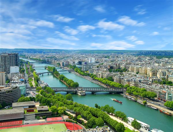 منظره ای زیبا از پاریس در فرانسه