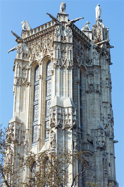 عناصر معماری برج سنت ژاک پاریس فرانسه