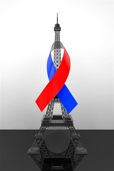 مفهوم 13 نوامبر 2015 برای علامت پاریس در زمینه سفید دعا کنید