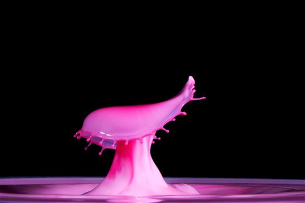 قارچ انفجار قطره آب رنگی