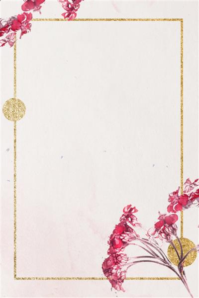 ماکت قاب طلایی با گل بومادران
