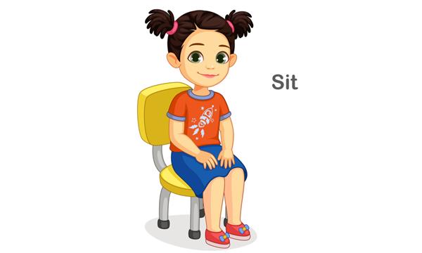 تصویر دختر ناز نشسته روی صندلی