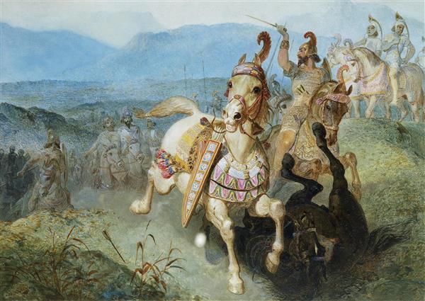 نقاشی اسب جنگی اثر ادوارد هنری کوربولد