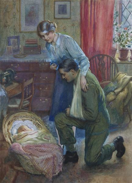 نقاشی دیدن پسرش برای اولین اثر هارولد کوپینگ