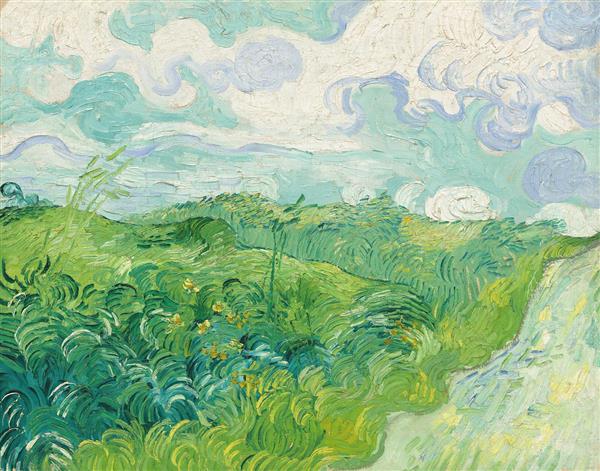 مزارع سبز گندم نقاشی اثر ونسان ون گوگ