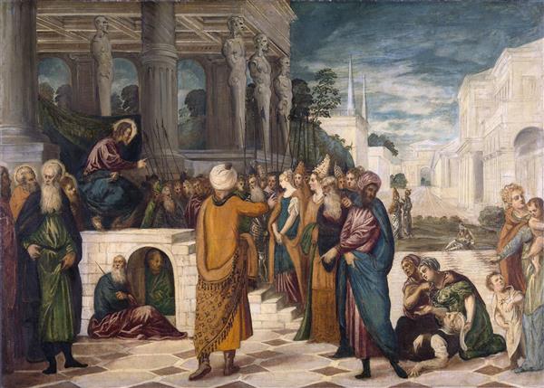 نقاشی مسیح و زناکار اثر تینتورتو