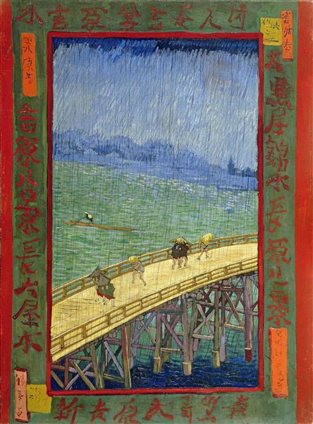 پل باران ژاپنی نقاشی اثر ونسان ون گوگ