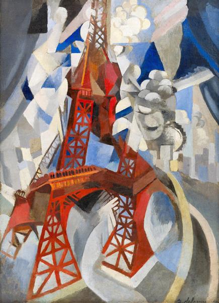 نقاشی برج ایفل قرمز اثر رابرت دلونی