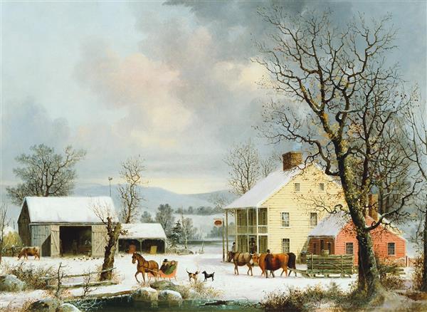 زمستان در ییلاق نقاشی اثر جورج هنری دوری 