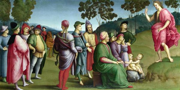 موعظه جان باپتیست نقاشی اثر رافالو سانتی