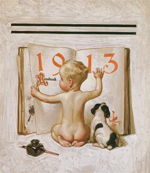 کتاب سال نو کودک نقاشی اثر جوزف کریستین لیندکر