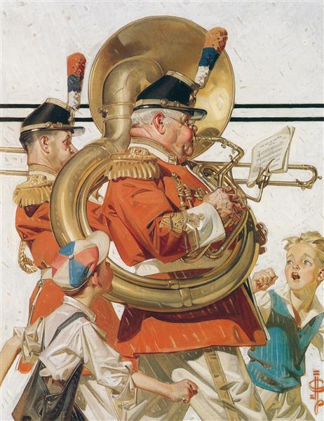 راهپیمایی گروه ارشد نقاشی اثر جوزف کریستین لیندکر