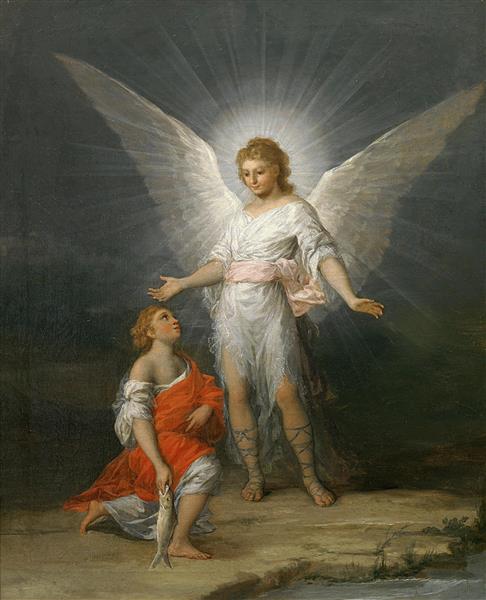 نقاشی توبیاس و فرشته مقرب رافائل اثر فرانسیسکو دی گویا	