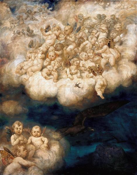 ابر فرشتگان نقاشی اثر هانس توماس