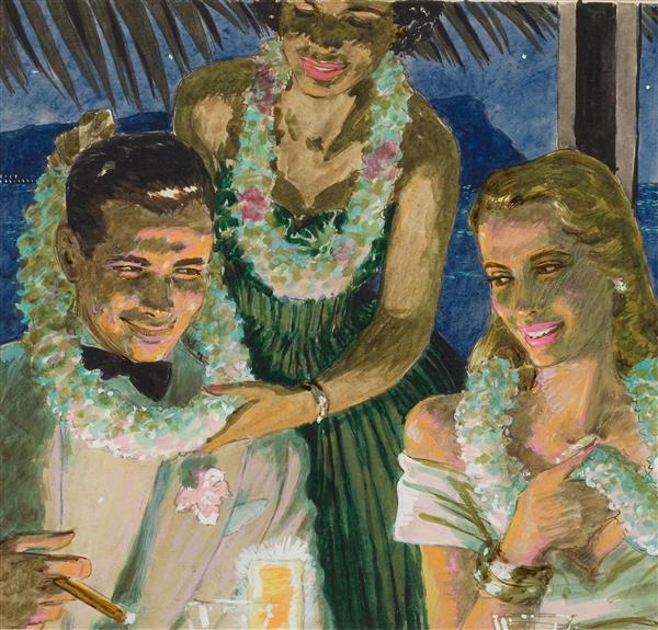 در هتل سلطنتی هاوایی در هونولولو نقاشی اثر ادوین جورجی	