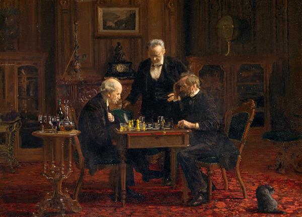 نقاشی شطرنج باز اثر توماس آیکنز