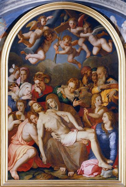 پایین آوردن مسیح از صلیب نقاشی اثر برونزینو