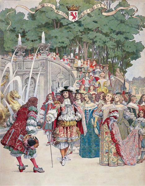 نقاشی فوکته در واکس از پادشاه پذیرایی می کند اثر موریس للوآر 