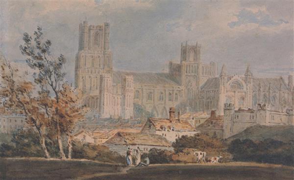 نمایی از کلیسای جامع الی نقاشی اثر جوزف مالورد ویلیام ترنر	