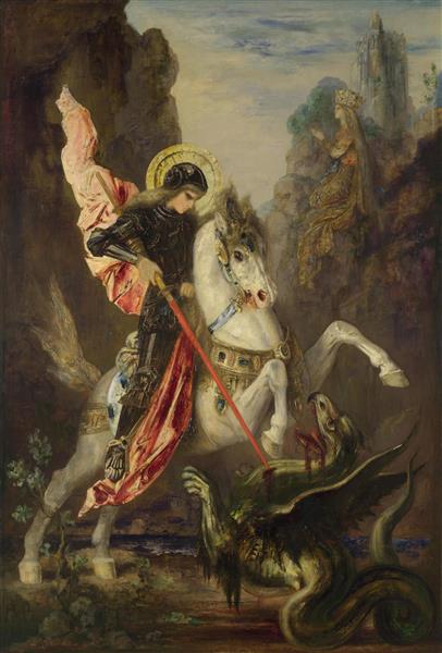 نقاشی سنت جورج و اژدها اثر گوستاو مورو