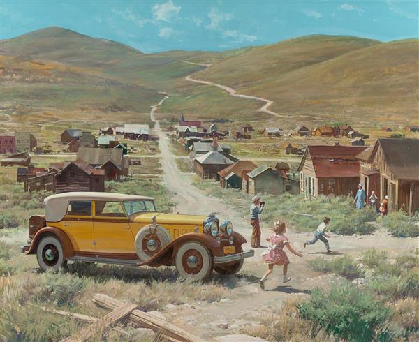 نقاشی شهر ارواح طلا کالیفرنیا اثر هری اندرسون