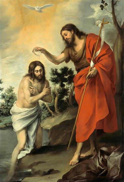 نقاشی تعمید مسیح اثر جان باپتیست