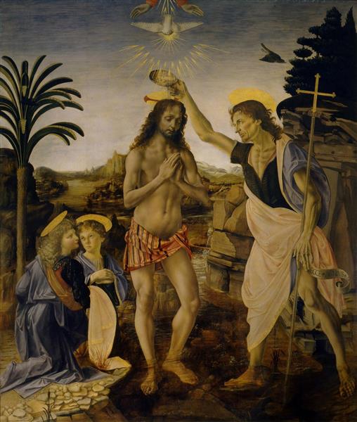نقاشی هنر تعمید مسیح اثر باپتیست جان