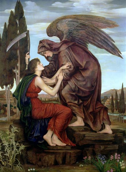نقاشی فرشته مرگ اثر اولین دو مورگان