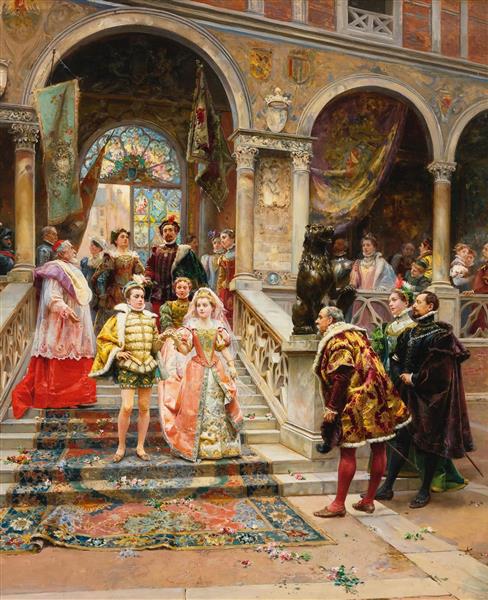 نقاشی ازدواج شاهزاده اثر سزار آگوست دتی	