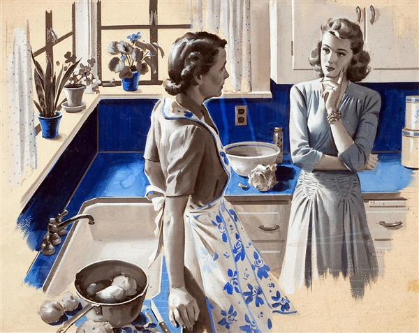 نقاشی گفتگو در آشپزخانه اثر آرتور سارون سارنوف