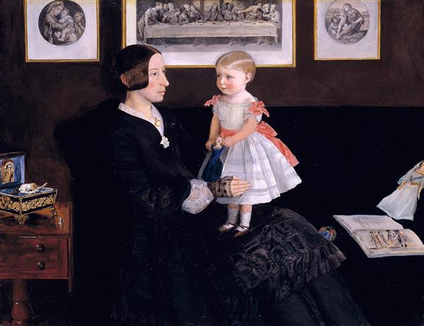 نقاشی آقای جیمز ویات جونیور و دخترش اثر جان اورت میلت