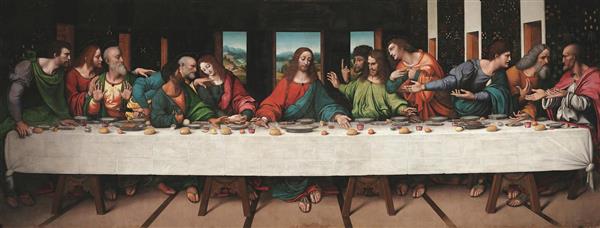 نقاشی شام آخر منسوب به جیامپیترینو و جووانی آنتونیو بولترافیو اثر لئوناردو داوینچی