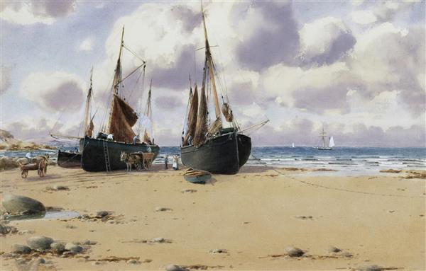 خلیج چمائس شمال ولز اثر وارن ویلیامز نقاشی