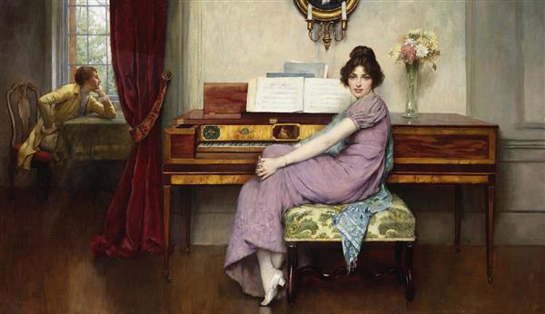 پیانیست بی میل اثر ویلیام بریک اسپیر نقاشی 
