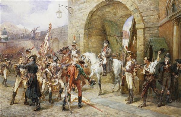 حادثه ای در جنگ شبه جزیره نقاشی اثر رابرت الکساندر هیلینگفورد