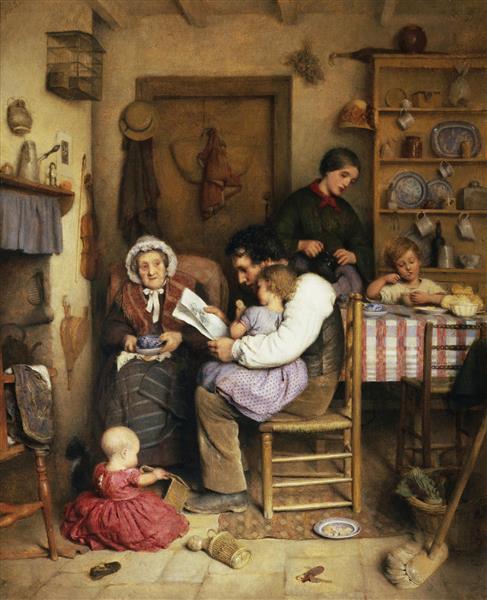 یک دورهمی خانوادگی اثر جوزف کلارک نقاشی 