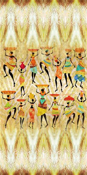 رقصنده های آفریقایی روی پرده شگفت انگیز