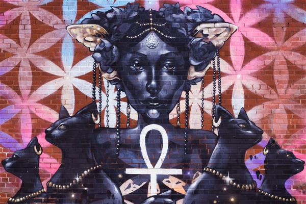 عکسی زیبا از هنر خیابانی روی دیواری در شهر بیرمنگام بریتانیا