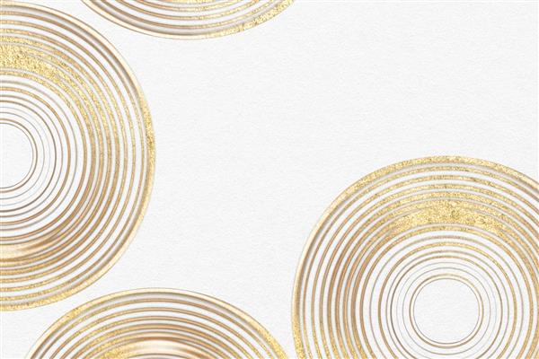 پس‌زمینه بافت‌دار طلایی لوکس در هنر انتزاعی دایره‌ای سفید