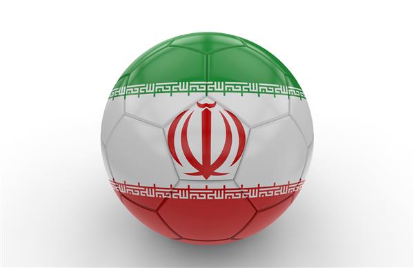 توپ فوتبال با پرچم ایران