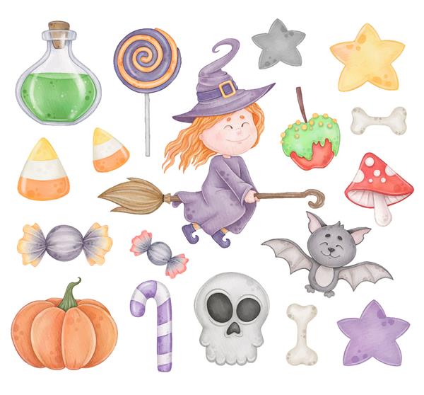 کلیپ هنری آبرنگ زیبا برای هالووین با witc