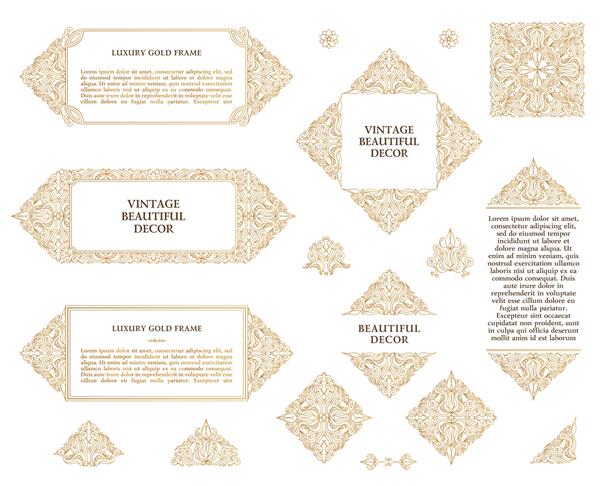 قاب های طراح طلای عرب ساخته شده از عناصر تزئینی لوکس قدیمی