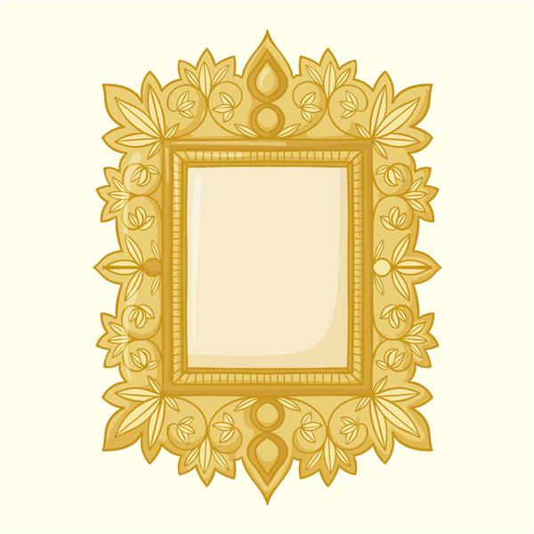 قاب طلایی طراحی شده با دست